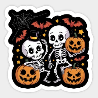 Slightly Subtle Halloween Skeleton Sticker